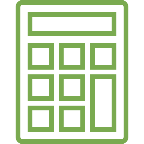Nutritional Calculator Click the calculator icon to review a comprehensive table that displays the average nutritional values of all your meals in your shopping cart.